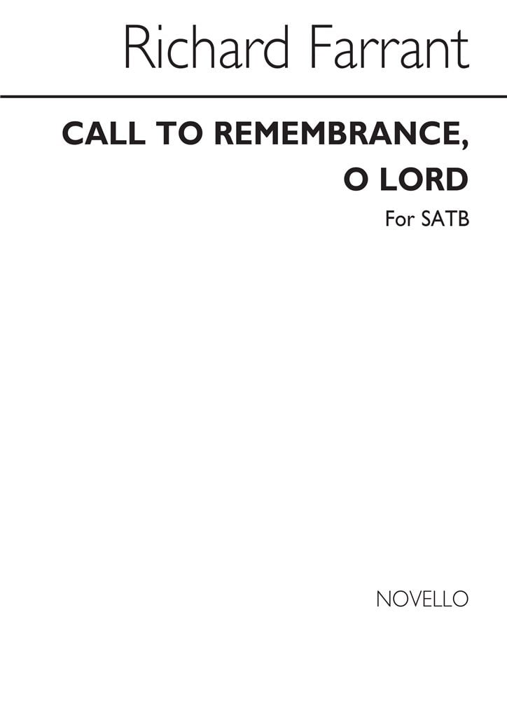 Call To Remembrance O Lord (SATB)